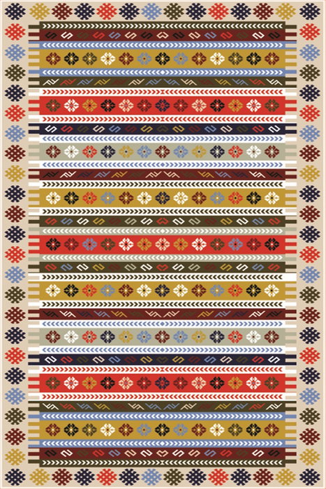 Conceptum Els1781 Alfombra de Terciopelo Multicolor 120 x 180 cm
